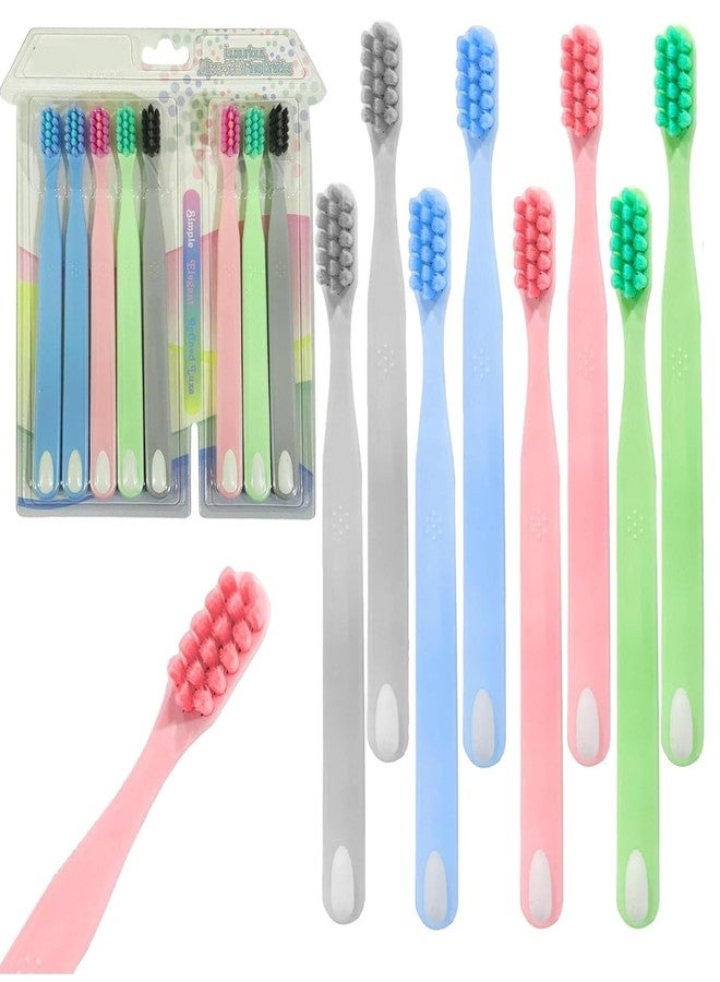 SAMVARDHAN Ultra Soft Microfiber Toothbrush Set -8 Pcs Gentle Gum Care Toothbrushes for Sensitive Teeth, Deep Cleaning Brushes for Adults & Kids (Multi-Color)